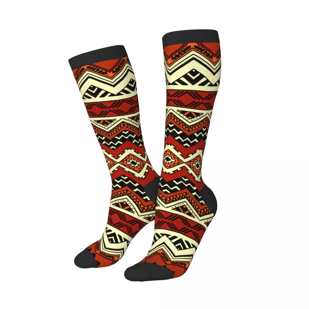 Knee Long Stocking Africa Ethnic Abstract Geometric Ornate Tribal Adult Socks Stockings