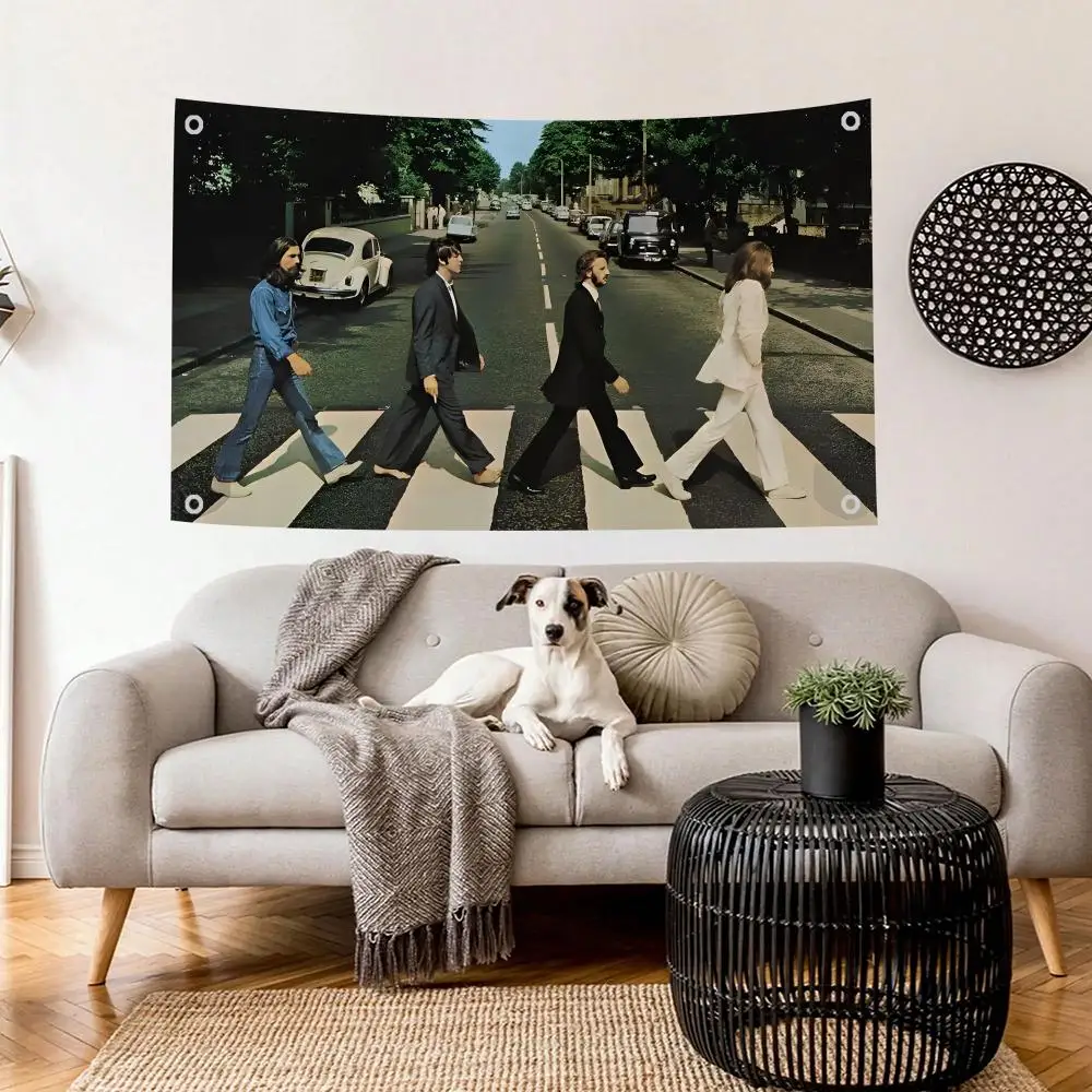 Rock Band The B-Beatles Flags Decoration Flag Indoor Outdoor Hanging For Bedroom Living Room Bar Garden Party