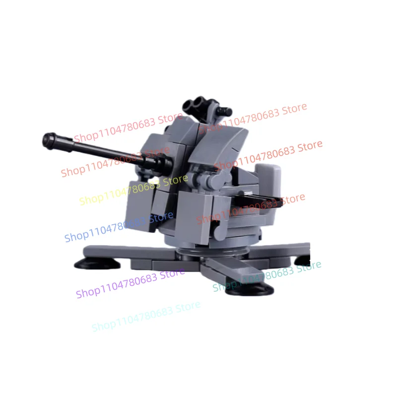 MOC Bausteine Mini Figur Zubehör Montieren FLAK38 Flugabwehr Pistole Modell Display Anime Cartoon Spielzeug Geschenk Sammlerstück