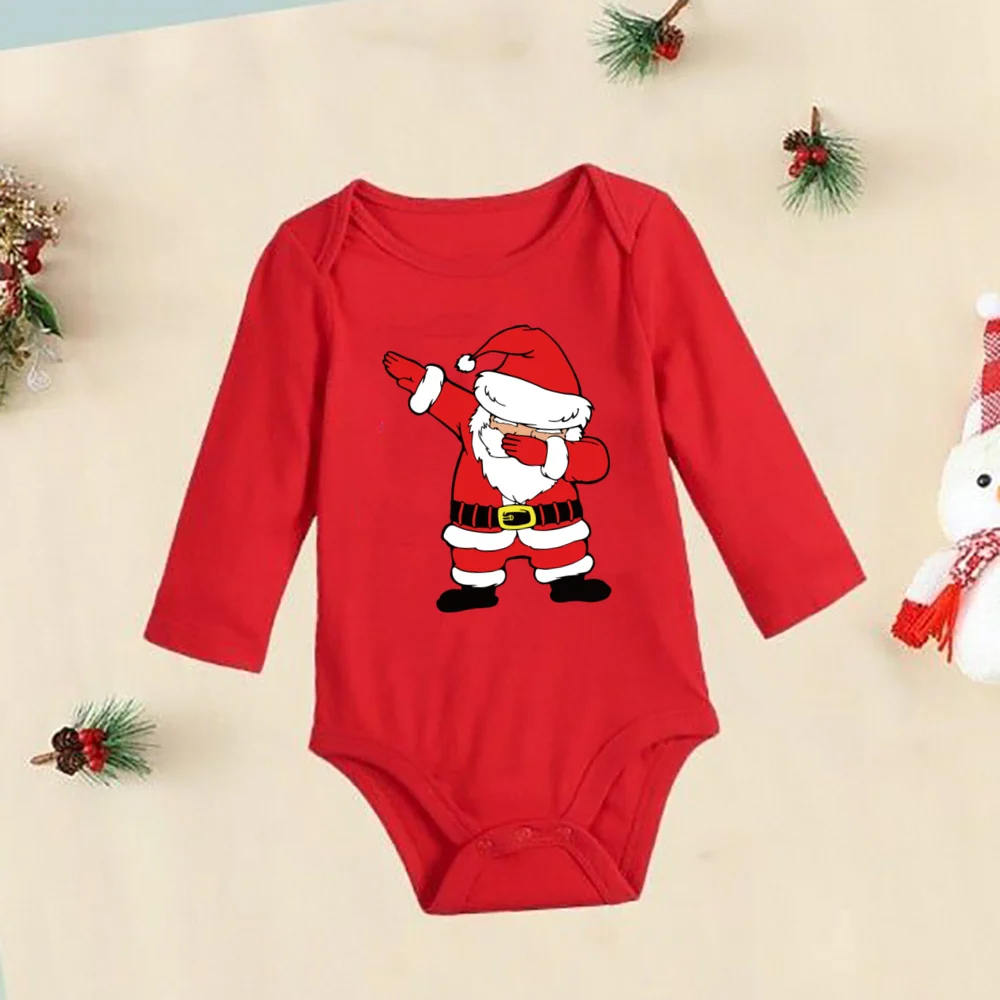 My 1st Christmas Baby Xmas Clothes Newborn Infant Santa Christmas Cotton Romper Cute Boy Girl New Year Xmas Winter Clothing