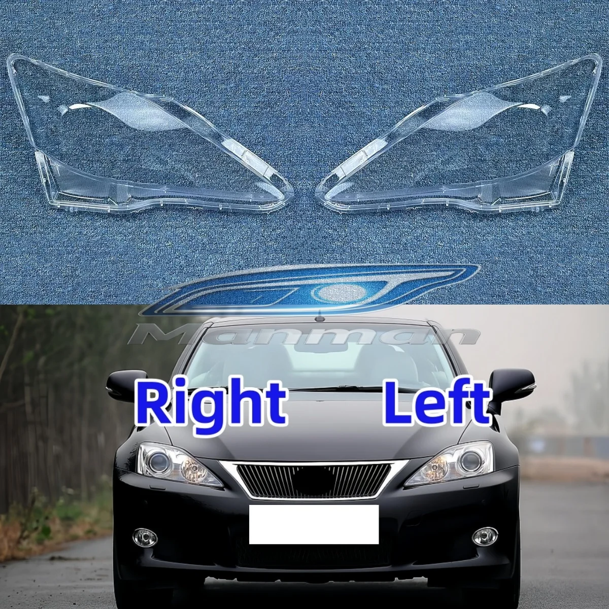 For Lexus IS IS250 IS300 IS350 2006 2007 2008 2009 2010 2011 2012 Car Headlamp Cover Transparent Lampshade Headlight Lens Shell