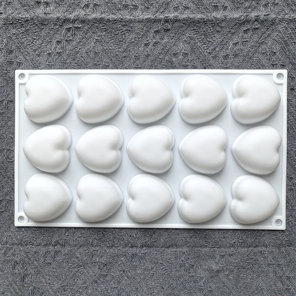 1pc Valentine\'s Day heart-shaped cake chocolate silicone mold for DIY mousse dessert mold candy ice cream cake cheese jelly mold