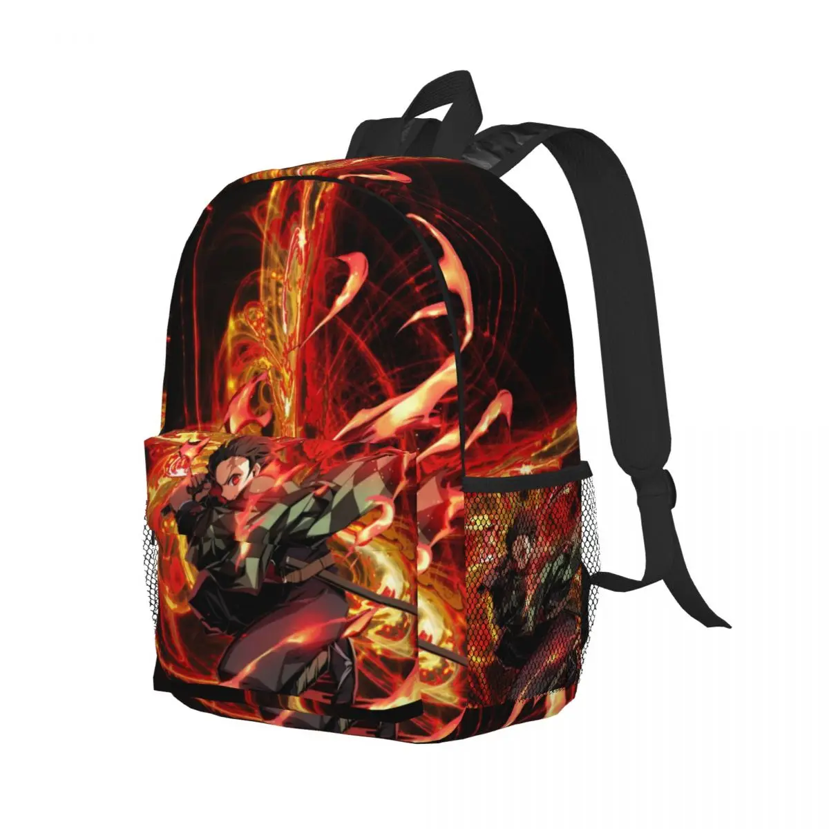 Sac à dos Demon Slayer Kimetsu No Yaiba pour filles et garçons, grande capacité, léger, étanche, étudiant, 15"