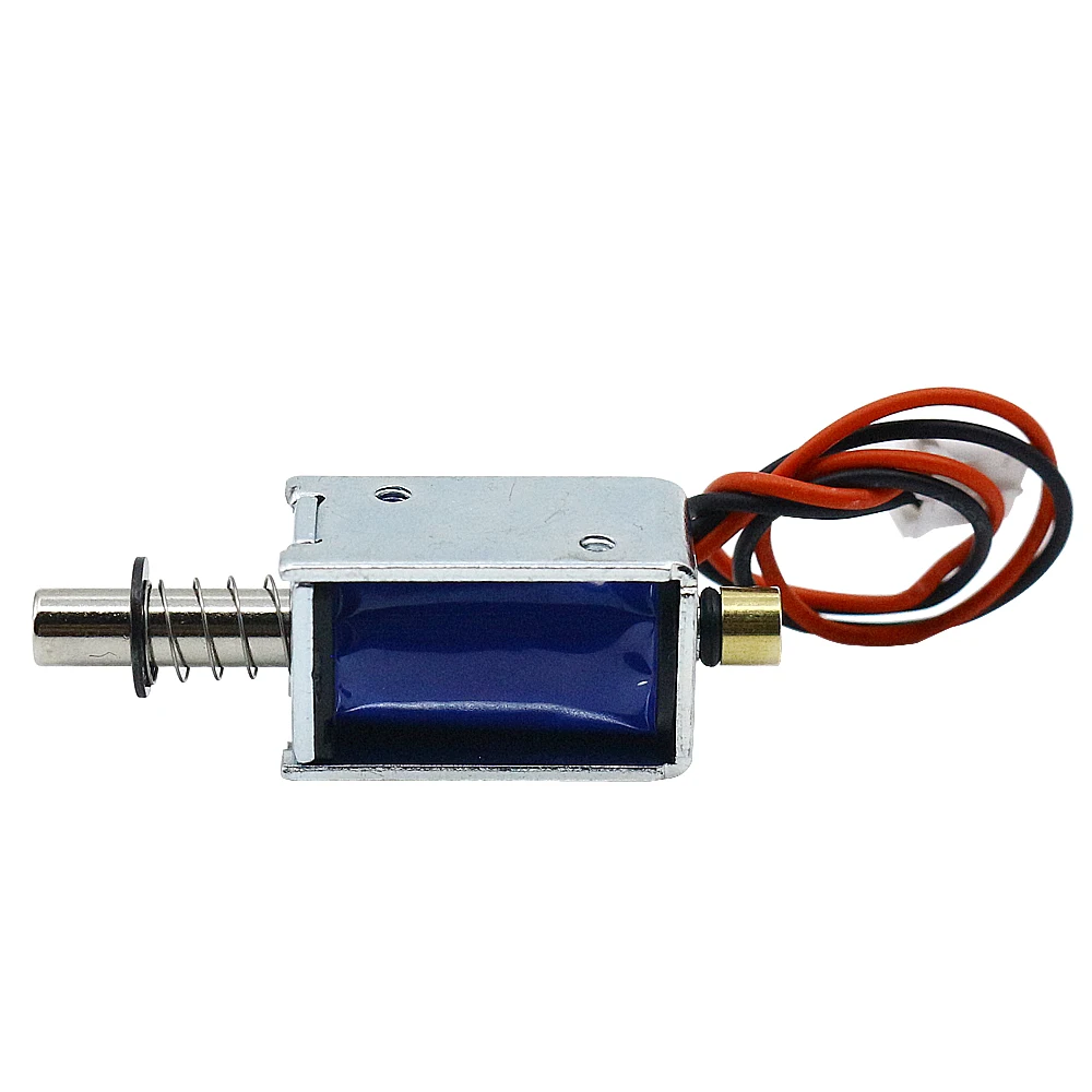 Mini serrure de porte électromagnétique, petit électroaimant push-pull, course de 4mm, serrure électrique solénoïde, DC 5V, 12V