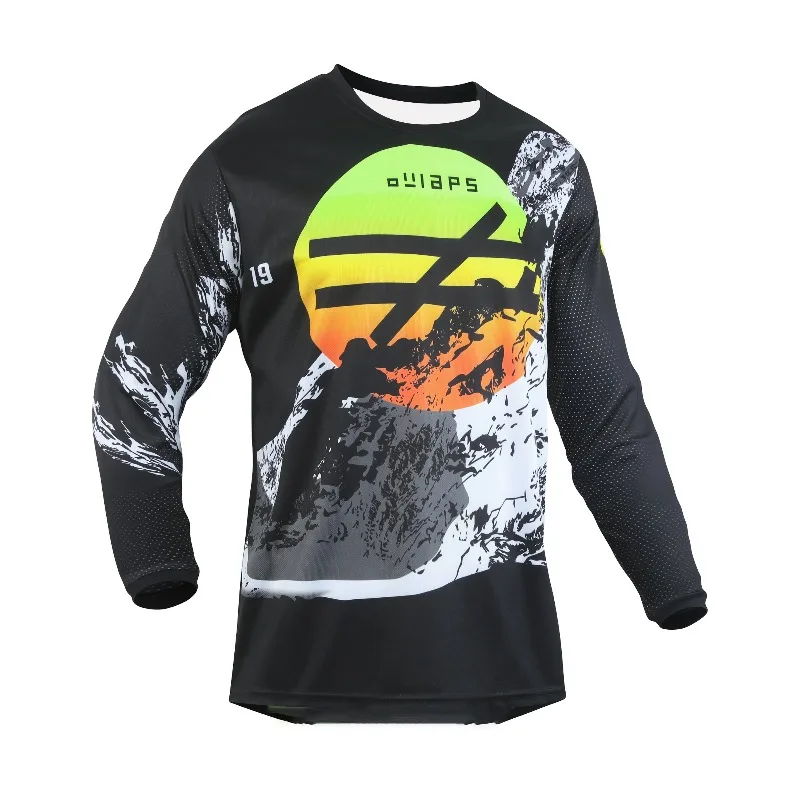 

Mountain Biking Visual Sunset Mountain 3D Printed Long-sleeve Cycling Shirt - Off-road Motorbike / Mountain Bike Trendy Gear