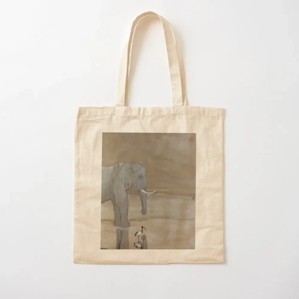 

L'éléphant et l'oiseau Tote Bag Eco bag shopper bags Women's bags tote bag men's