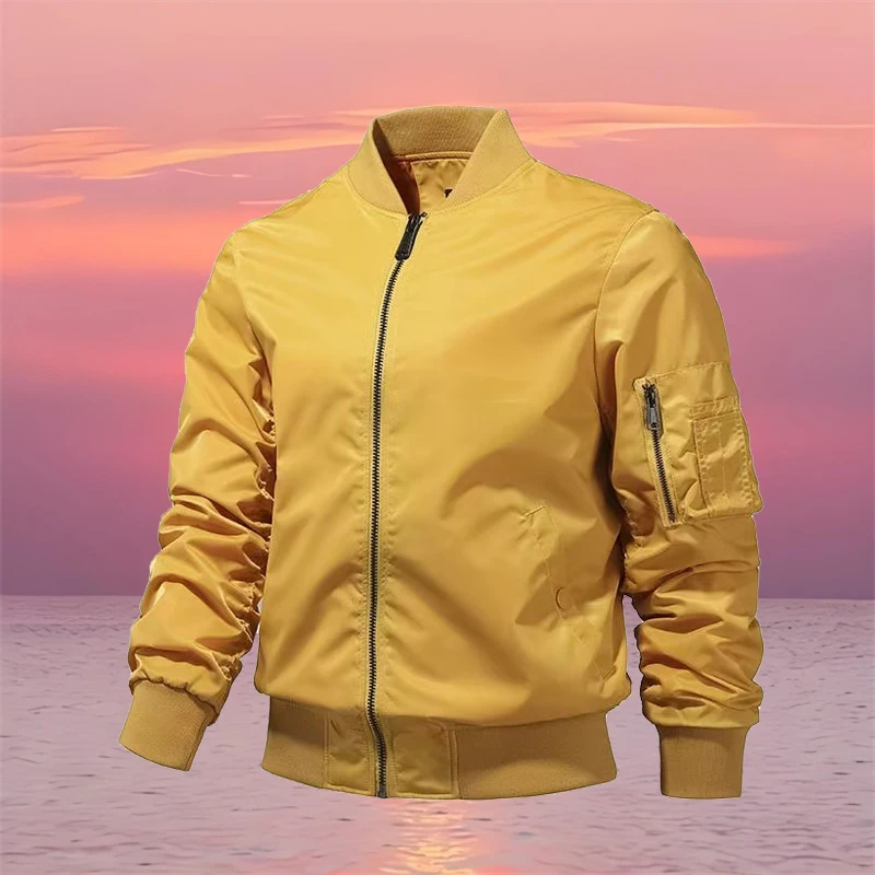 سترة MA1 Air Force Bomber، معطف عصري رفيع ومناسب للرجال، مناسب لـ M-5XL في الربيع والخريف #3