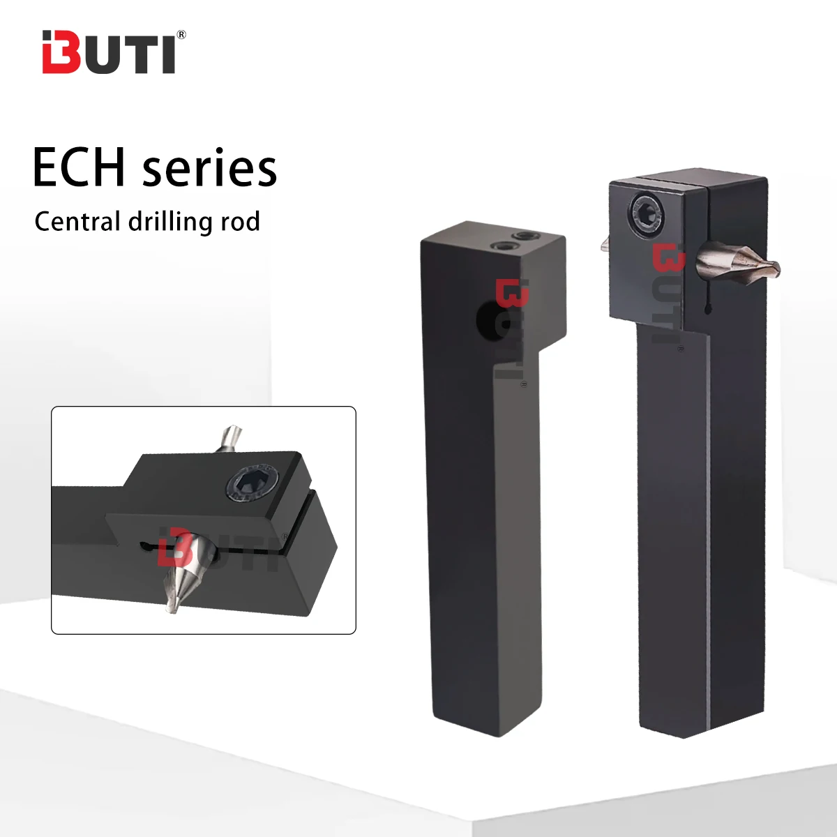 

Lathe Center Drilling Tool Holder ECH-2020K10/ECH-2525M/05/06/08/10/12/14 CNC Machining Tool Center Drilling Clamping Type Sides