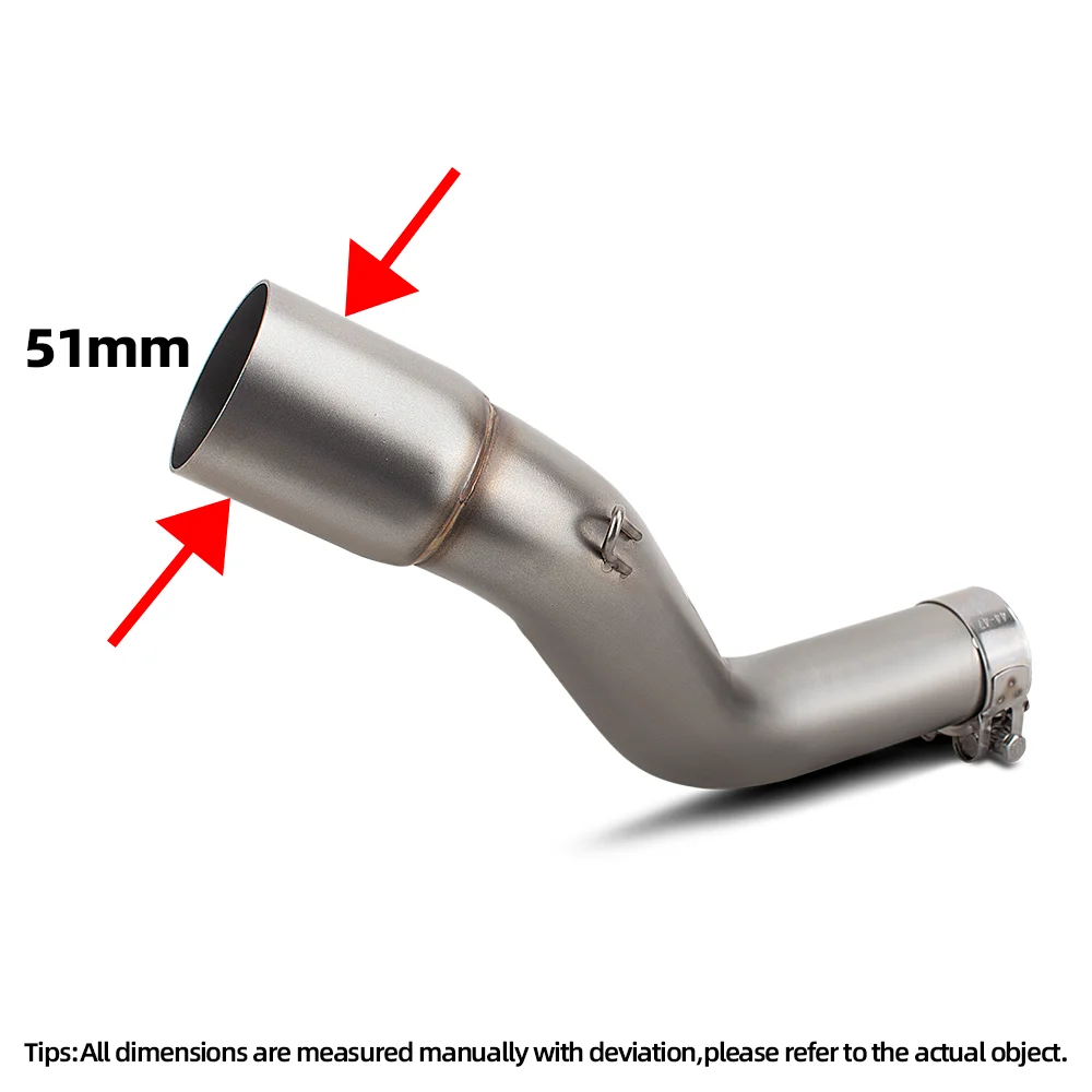 For CFMOTO Ibex700 700MT Ibex 700 MT 51MM Interface Motorcycle Exhaust Adapter Middle Link Pipe Adventure Moto Tube Accessories