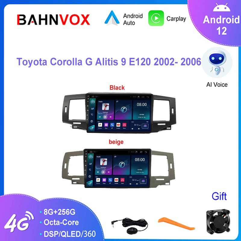 

Автомобильная магнитола 9 "Android 12,0 для Toyota Corolla G Alitis 9 E120 2002 2006 мультимедийный плеер навигация GPS стерео головное устройство