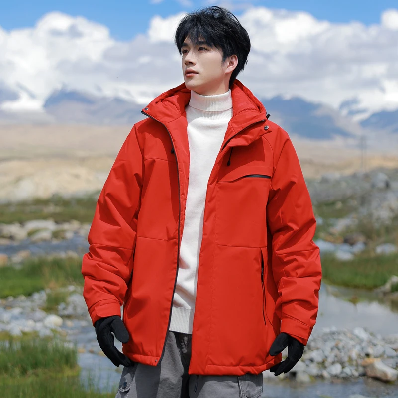 

Новый осенний уличный костюм для пар: ветрозащитный, водонепроницаемый, с хлопковым наполнителем, с капюшоном, для походов и альпинизма, из полиэфирного волокна, длинный...