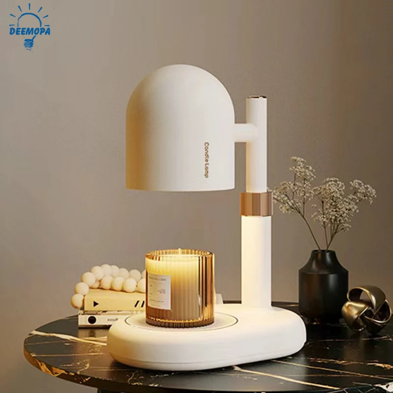 Scented Candle Warmer Lamp Dimmable Light Adjustable Electric Candle Burner Fragrance Lamp Desk Bedside Room Decor Mood Light