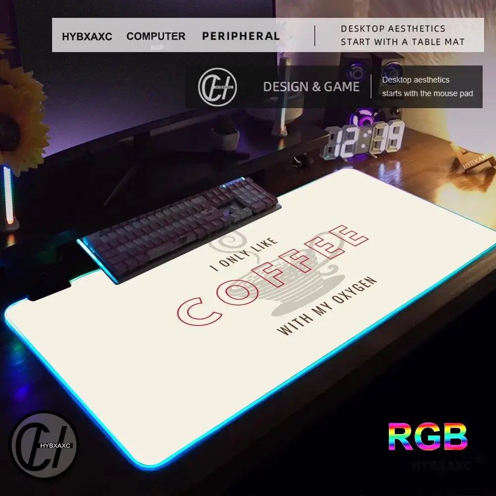 G-gilmore Girls Mouse Pad RGB Gaming Mouse Pad Meja Tikar HD Gamer Lampu LED Besar XXL MousePads PC Komputer Karpet