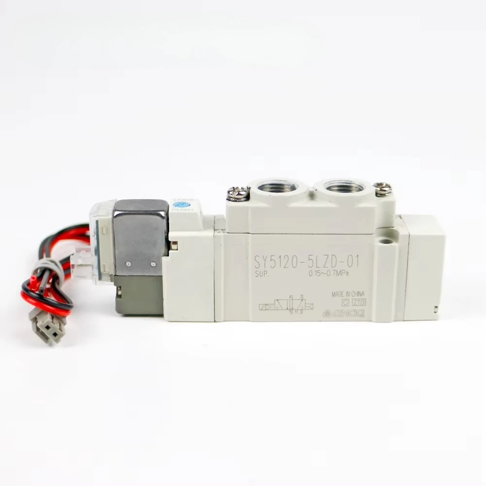 SY Series SY5120-5LZD-01 Internal Pilot 5 Port 2 Position Pneumatic Solenoid Valve DC24V