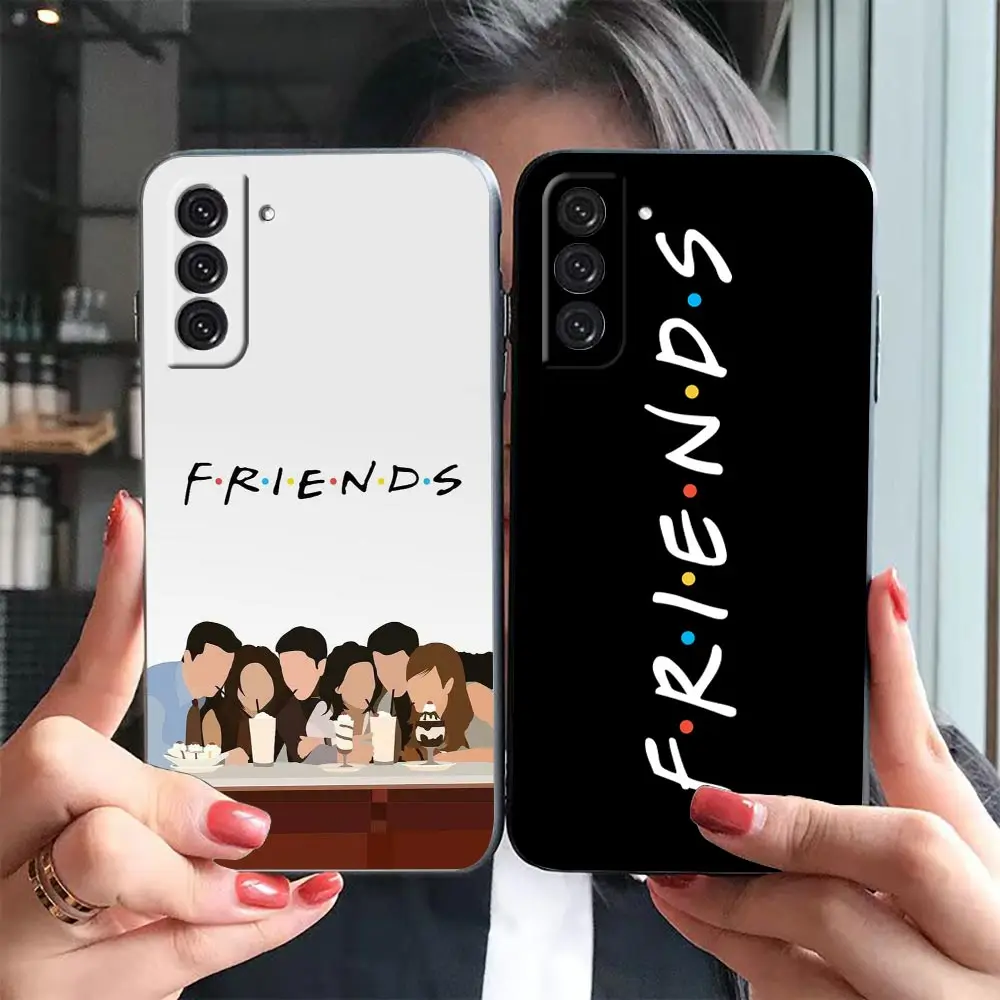 Friends TV Galaxy S23 Ultra Case For Samsung S23 S22 S21 S20 Ultra Cases FE S10 S10E LITE S9 Plus 5G Cqoue Black Silicone Cover