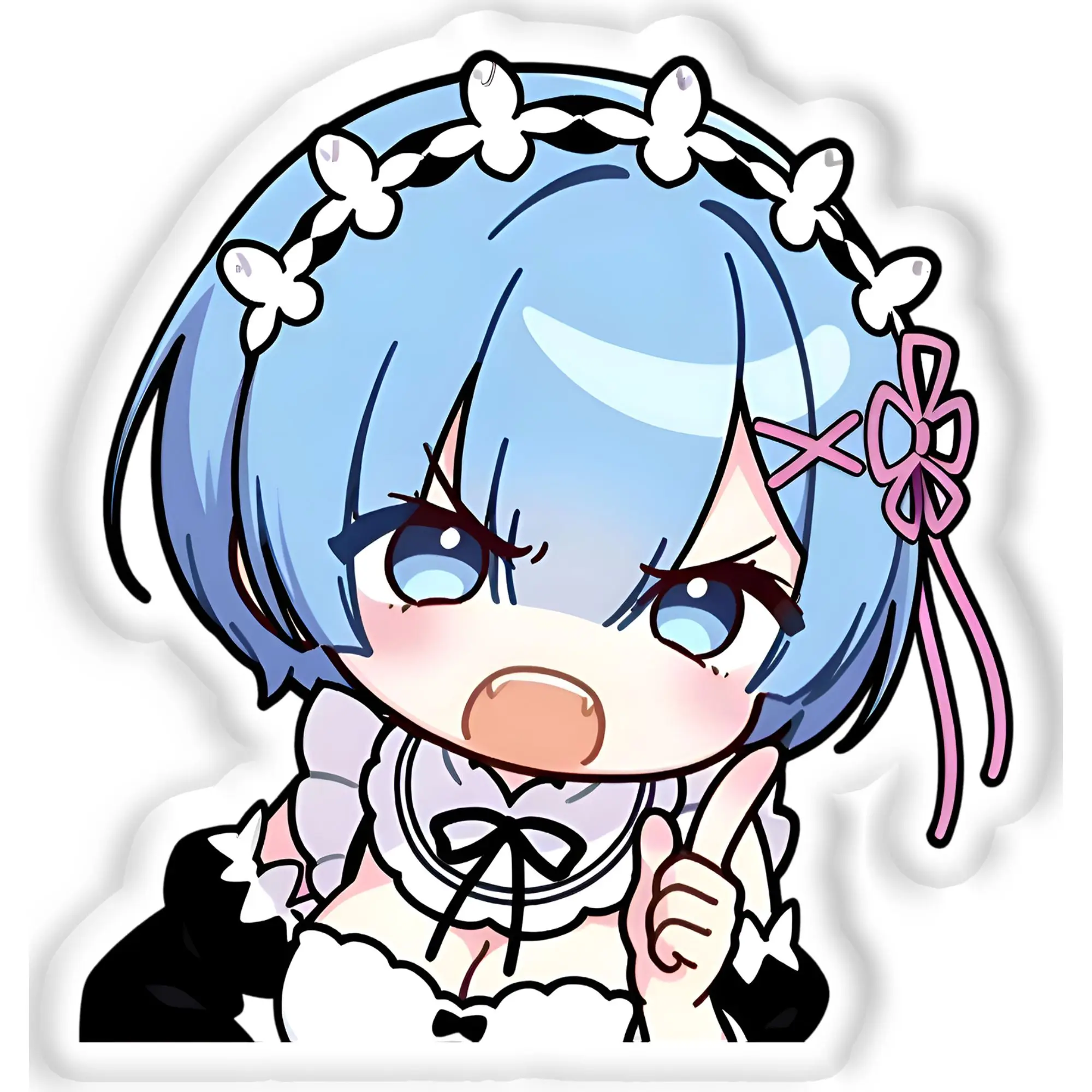 Customized Blue Maid Cartoon Stuffed Throw Pillow Japan Soft Pillows and Cushions Funny Cushion for Bedroom Bed Unique
