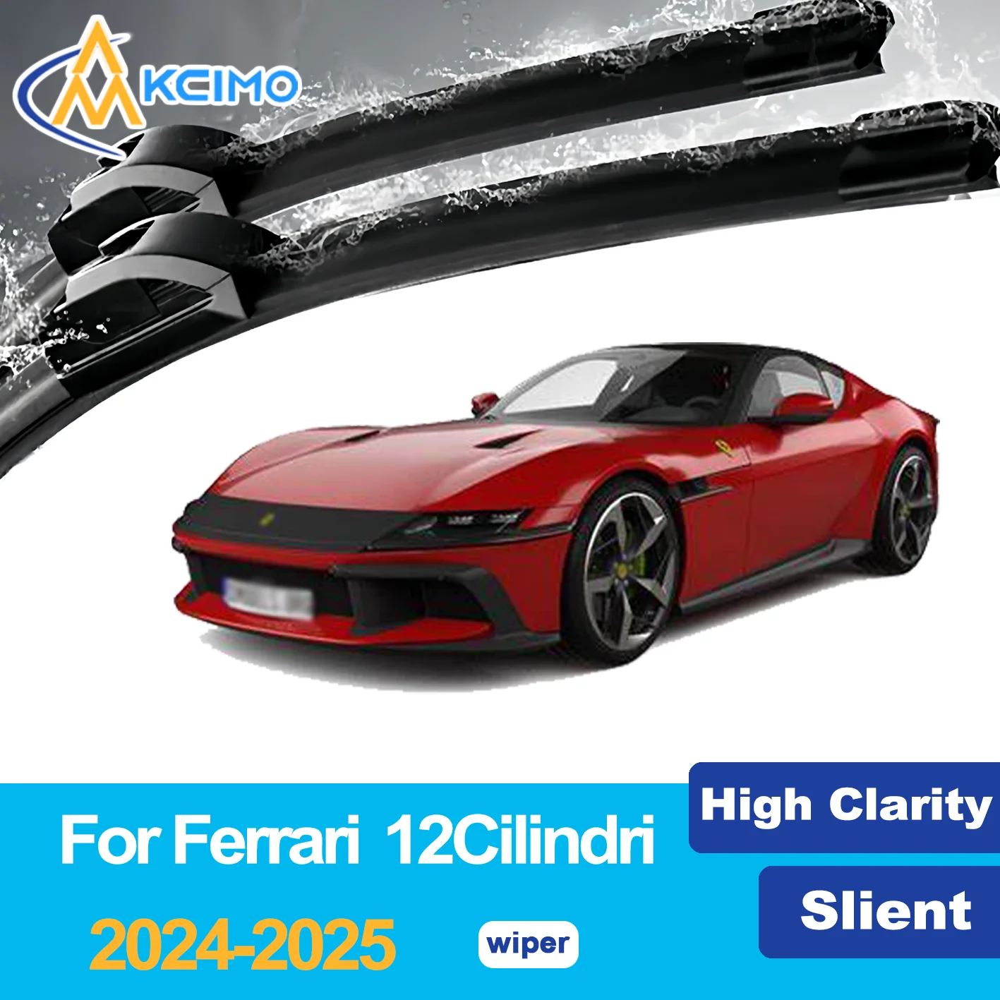 

Front Wiper Blades for Ferrari 12Cilindri F167 2024-2025 Premium Durable Car Windscreen Windshield Window Wiper Accessories