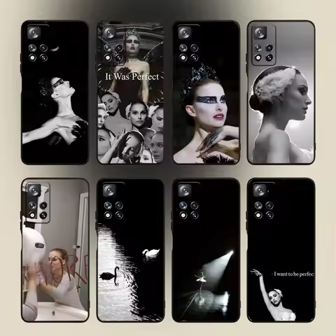 Film Black Swan Phone Case For Samsung Galaxy A20,A21s,A22,A31,A32,A52,A53,A72,73,A80,A91 Soft Black Cover