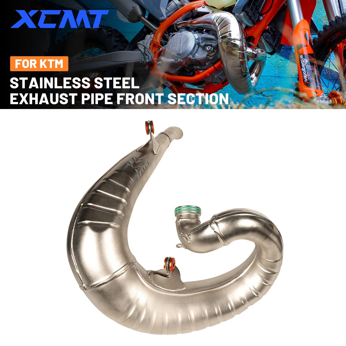 

Motorcycle Stainless Steel Exhaust Pipe Front Section Muffler For KTM EXC 300 EXC300 2020 2021 2022 2023 Motocross Accessories