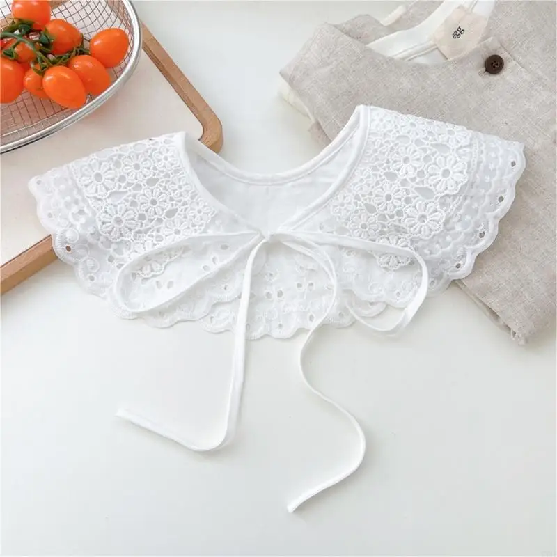 Y3ne White Lace Increante Cola Falsa para mulheres vestidos Acessório decorativa