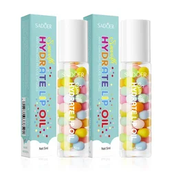 1/2/3pcs SADOER Macaron Moisturizing Lip Oil Plump Lips Cream Hydrating Lip Balm Lip Plumper for Beauty Lips Skin Care