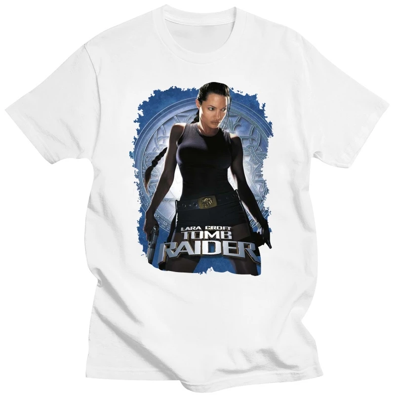 Tomb Raider Lara Croft Angelina Jolie Black T Shirt