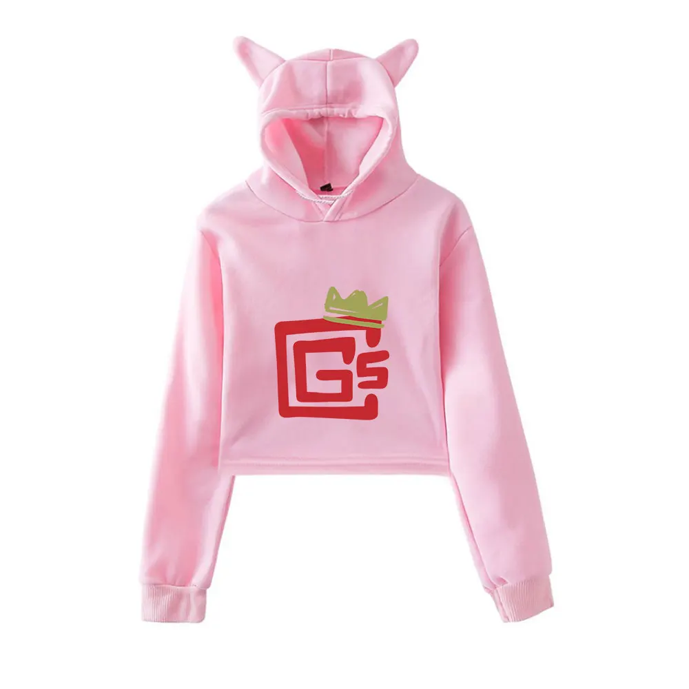 CG5 Lonely King Hoodie Vintage 90s Streetwear Merch Hoodies Sports Sweatshirts for Girls Cat Ear Crop Fashion Pullover