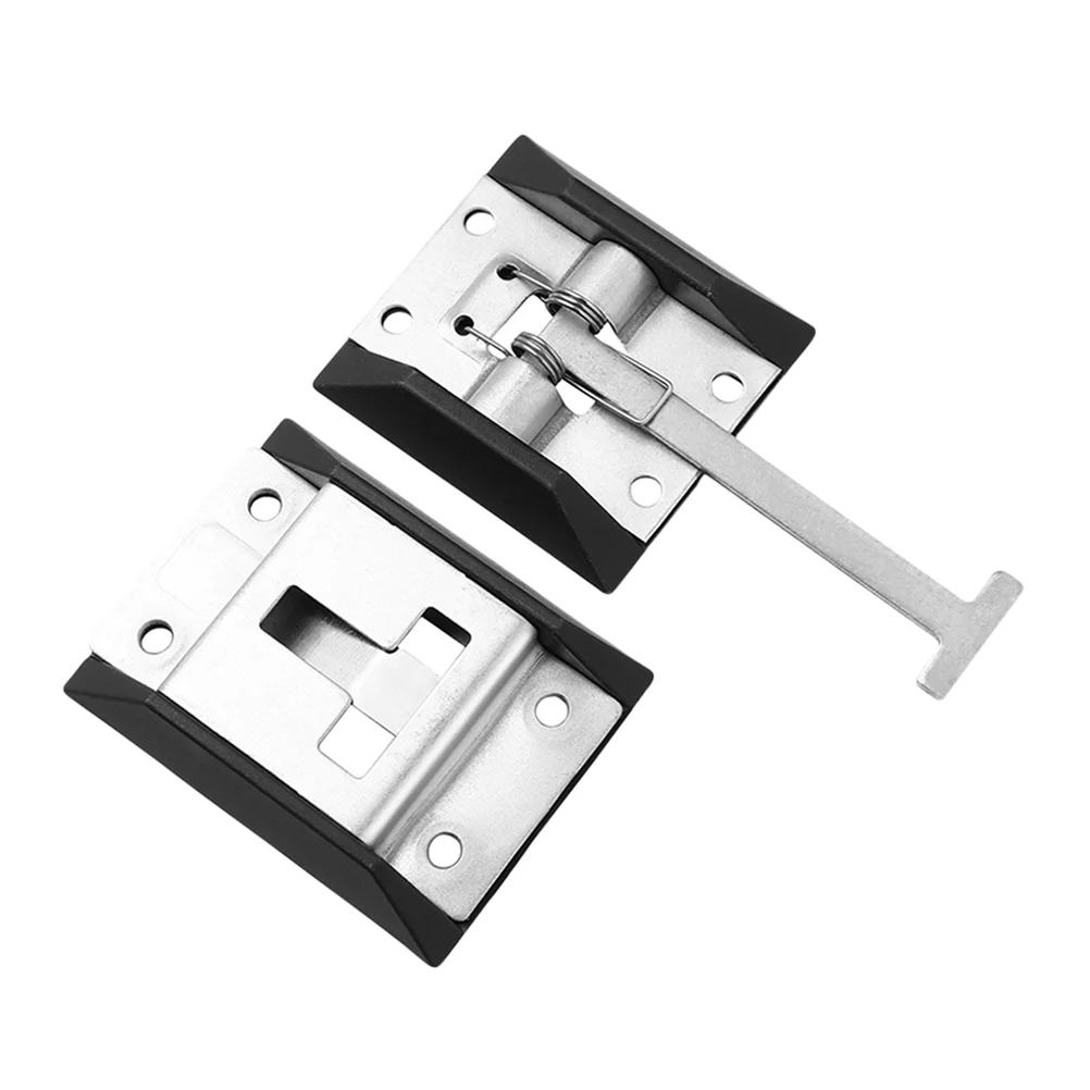 

2 Sets Door Air Hook Camper Latch Holder Lock White Zinc Trailer Rv Latches for outside Metal Handle