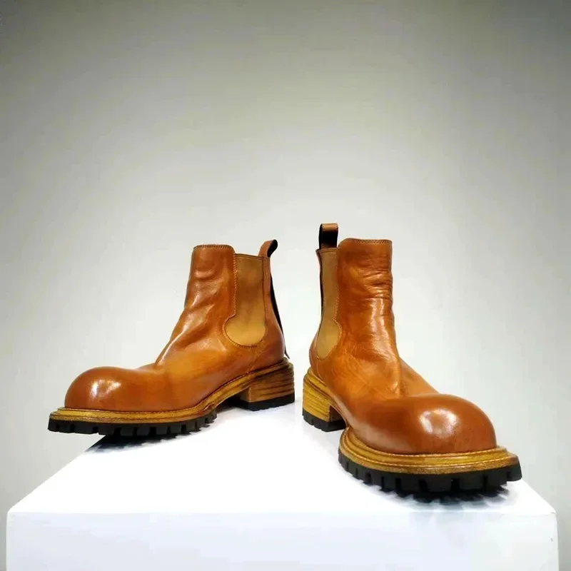 

Men's Boots Real Leather Goodyear-welted Thick Soled Vintage Horseskin