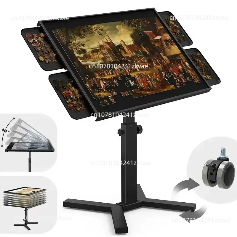 Adjustable Lifting Meta Puzzle Table Height Adjustable Jigsaw Puzzle Work Table