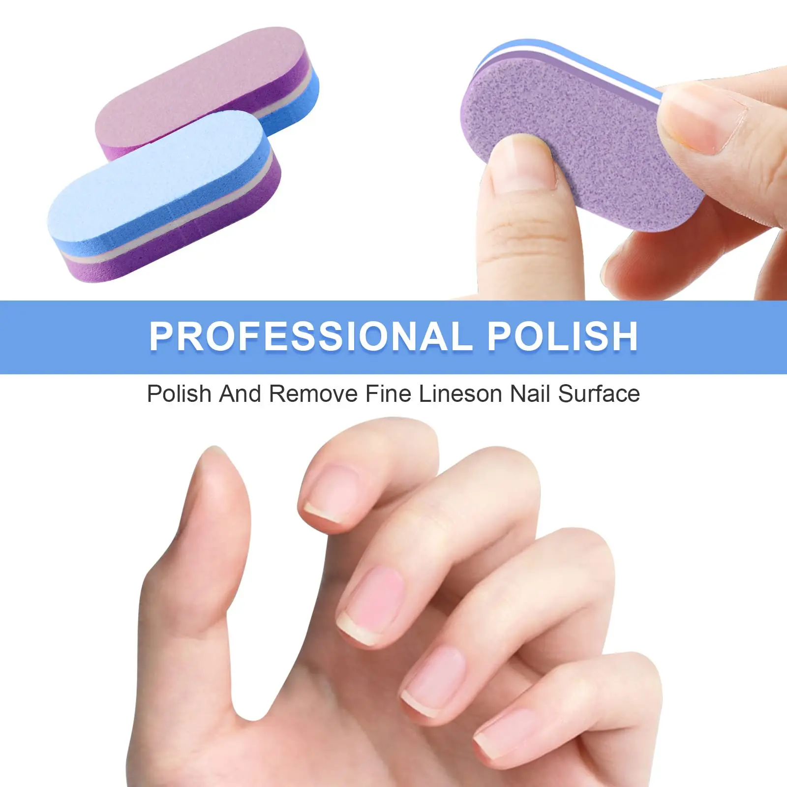 12/50pcs Professional Nail Buffer and Polisher,Nail Buffer Block for Salon-Quality Manicures and Pedicures - Professional Acryl image 6