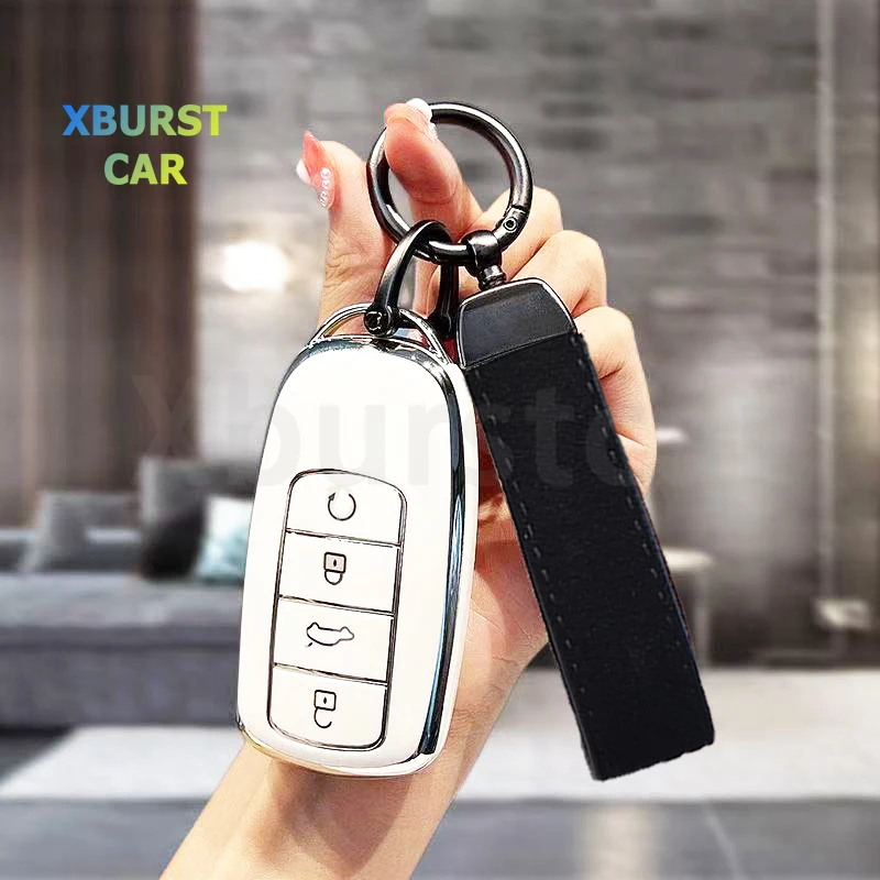 Capa para chave de carro, para chery tiggo 4 5x 7 pro 8 exeed txl tx lx tiggo 8 pro tiggo 8plus novo 5 plus 7 pro 4 tpu escudo fob titular
