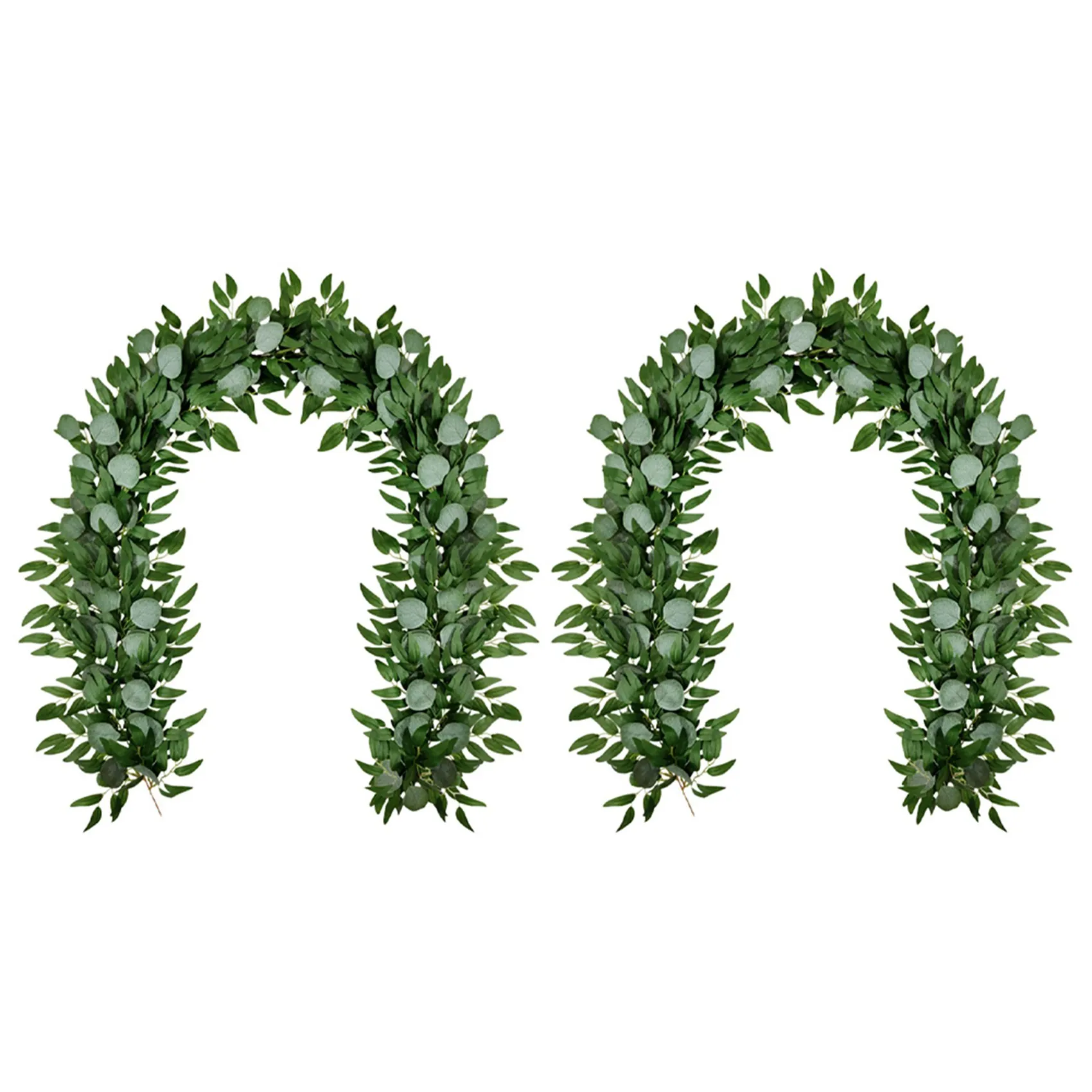 

AA19 2X Artificial Eucalyptus And Willow Vines Faux Garland Ivy For Wedding Backdrop Arch Wall Decor Table Runner Vine