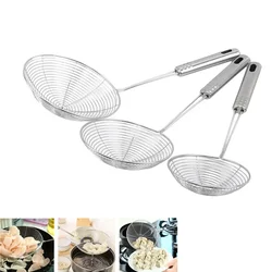 Stainless Steel Frying Strainer French Fries Frying Spoon Wire Mesh Skimmer Strainer Colander Fryer Scoop Sieve Kitchen Supplies