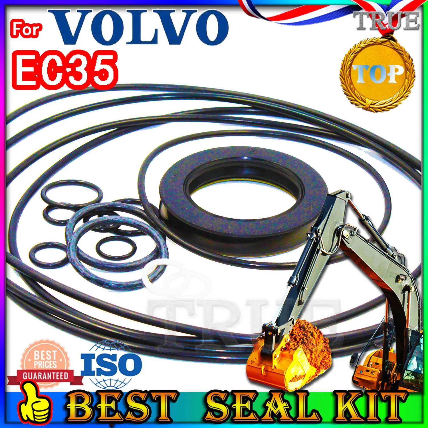 

For VOLVO EC35 Oil Seal Repair Kit Boom Arm Bucket Excavator Hydraulic Cylinder PPC Loader Planetary Axle STICK adjuster Backhoe