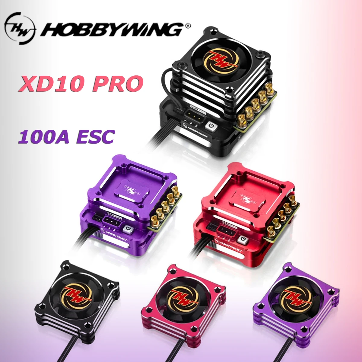 HobbyWing XeRun XD10 PRO 100A ESC Electronic Speed Controller with FAN 5-7.4V/5A for Remote Control 1/10 RC Drift Racing Car