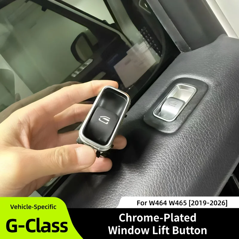 Power Window Lifter Chrome Silver Switch For Mercedes-Benz G-Class W464 W465 2019-2026 Door Window Control Button Interior Parts