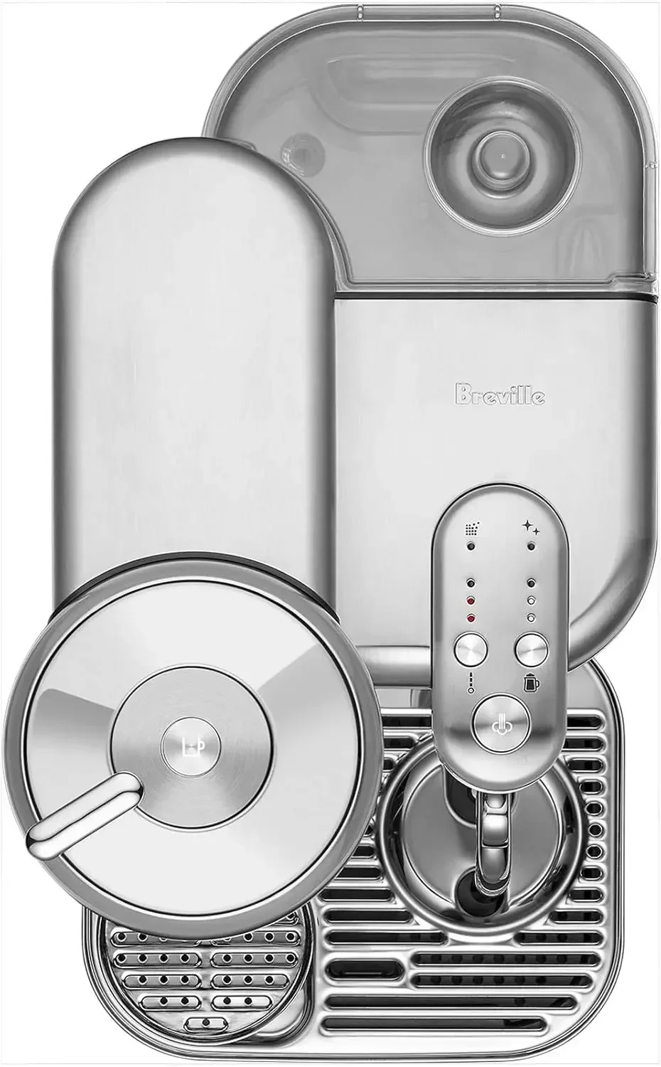 Nespresso Vertuo Creatista Coffee and Espresso Maker by Breville, Brushed Stainless Steel