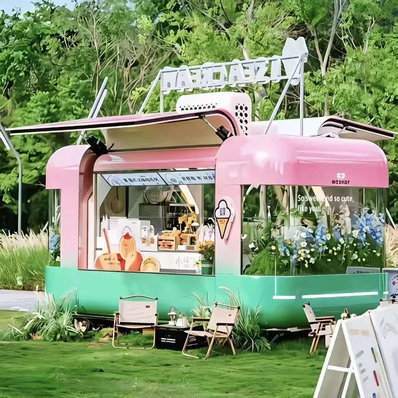 Customized Food Cart Mobile Food Truck with Full Kitchen Concession Food Trailer Fully Equipped Us Standards