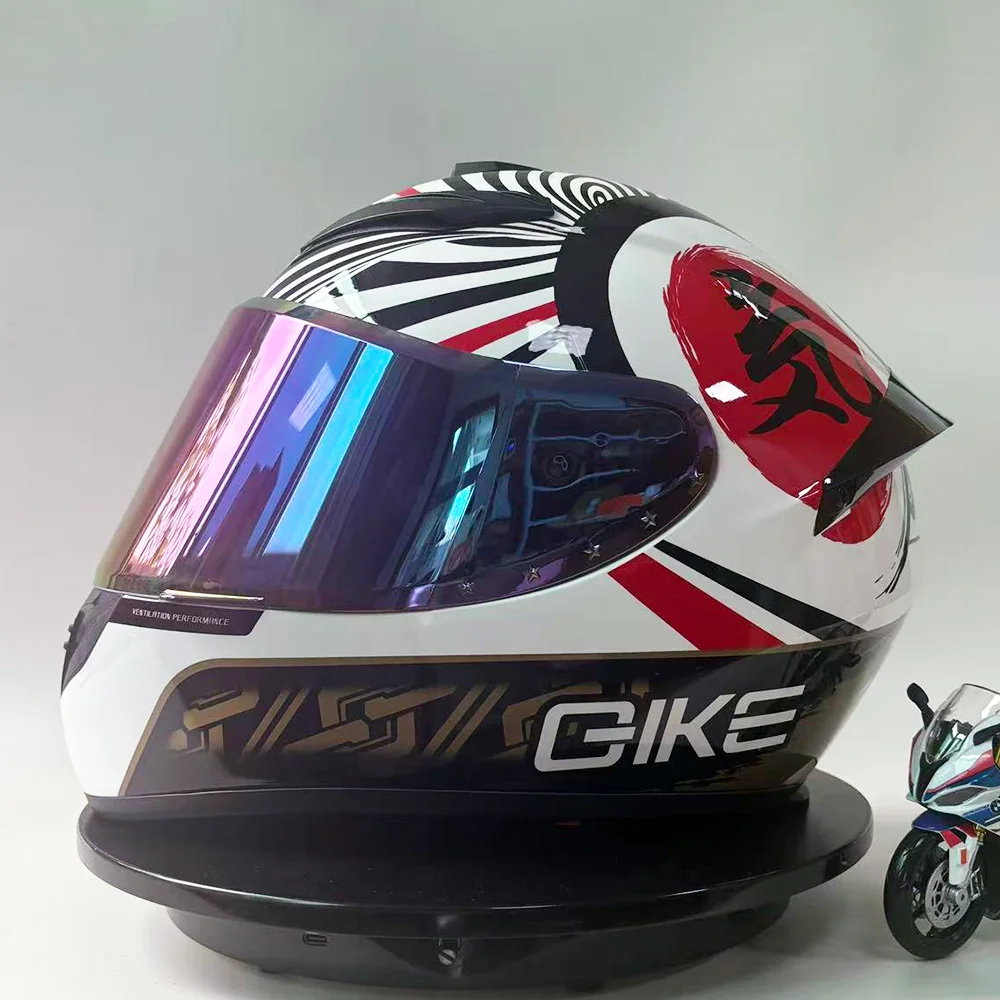 

Unisex Anime Style Motorcycle Helmet DOT Certified Full Face Racing Replica Heavy Duty Bike Headgear for Men And Women