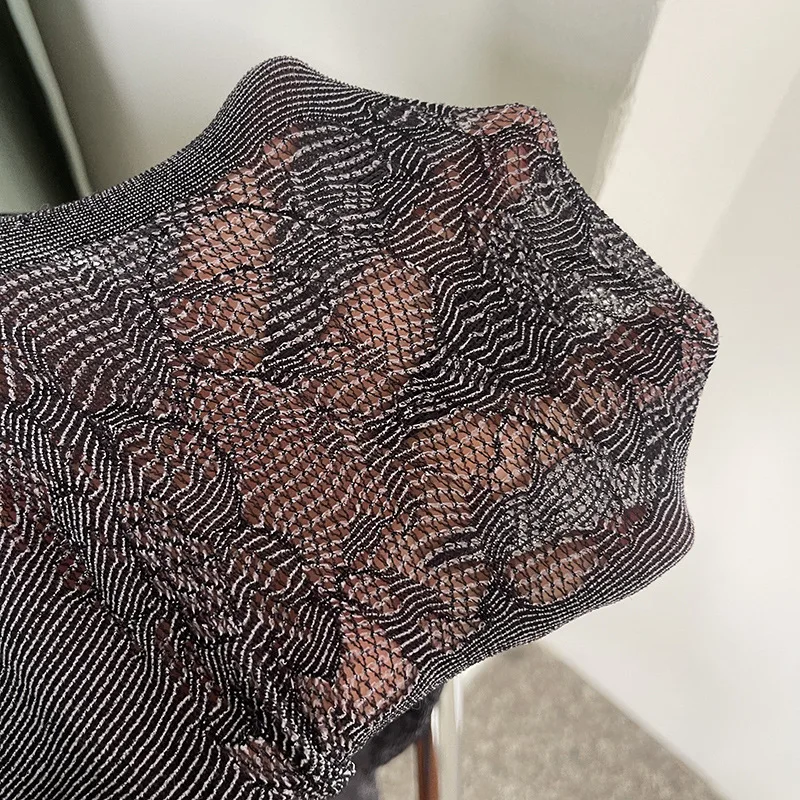 Fashion Front Floral Jacquard Women's Pantyhose Hollow Out Breathability Hottie Retro Black Purple Lace Tights