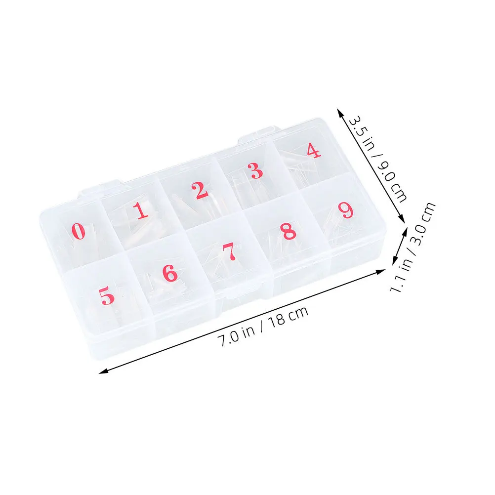 Juego de herramientas de manicura, 500 Uds., uñas postizas transparentes, prácticos y duraderos, fácil almacenamiento para herramientas de salón en casa, manicura