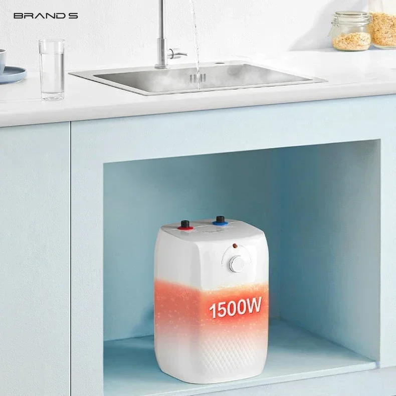 Nova cozinha aquecedor de água banheiro banho pequeno armazenamento de água doméstico tesouro cozinha aquecedor de água elétrico instantâneo