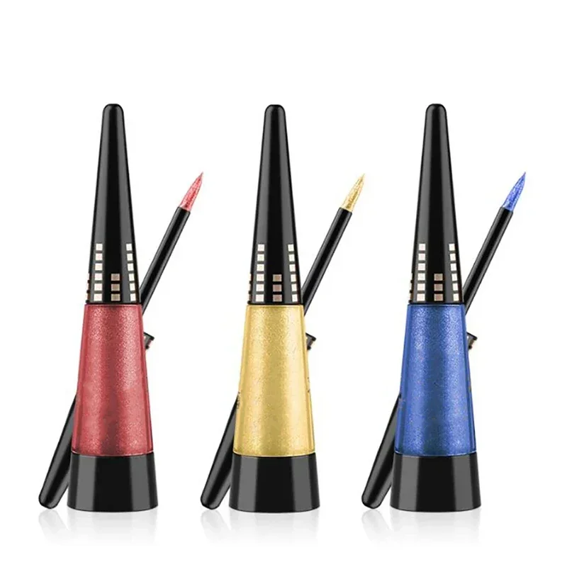 Matita impermeabile Eyeliner perlato lucido a lunga durata Strumento per il trucco di bellezza Nessun sbavatura Eyeliner liscio 6 colori