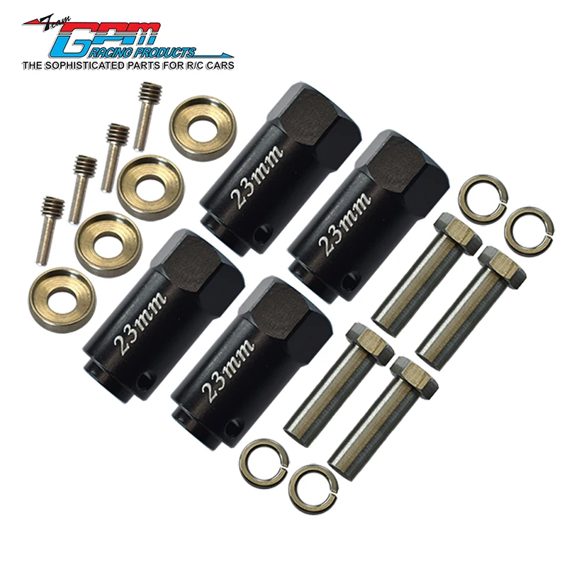 GPM ALUMINUM HEX ADAPTERS 23MM THICK For 1/10 TRX4 DEFENDER TRAIL CRAWLER-82056-4