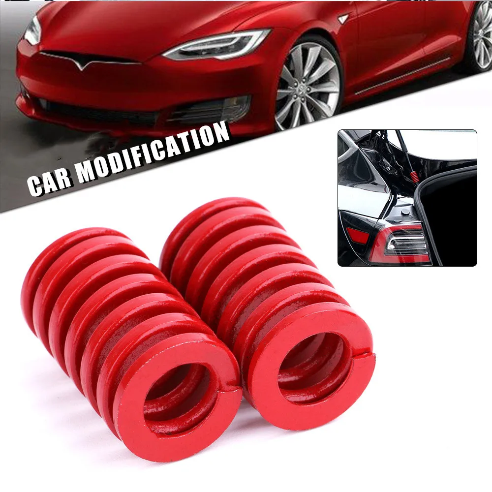 

2Pcs Die Spring ​For Rear Trunk Tailgate Strut Support Left Bars Red For Tesla Model 3 2017 2018 2019 2020 2021