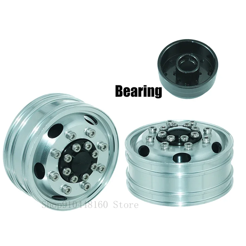 2pcs Metal Front/rear Hub 20mm/24mm Driving/Bearing for 1/14 Tamiya RC Truck Trailer Tipper Scania MAN Benz Volvo Car Diy Parts