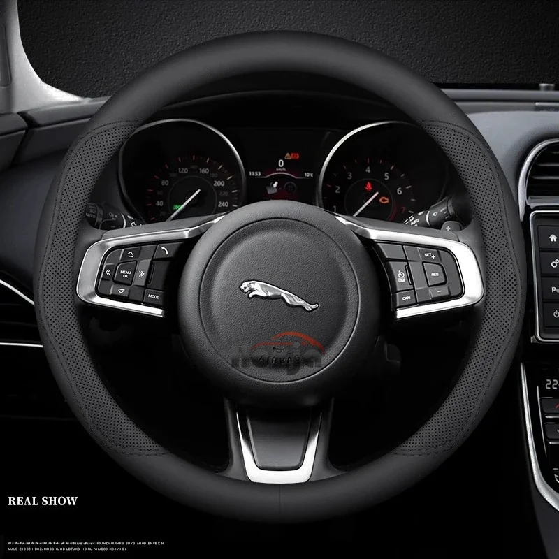

Car Leather Steering Wheel Cover for Jaguar E-PACE I-PACE XE XJ XJL F-TYPE F-PACE XF XEL XFL S SE HSE 2014 - 2025 Accessories