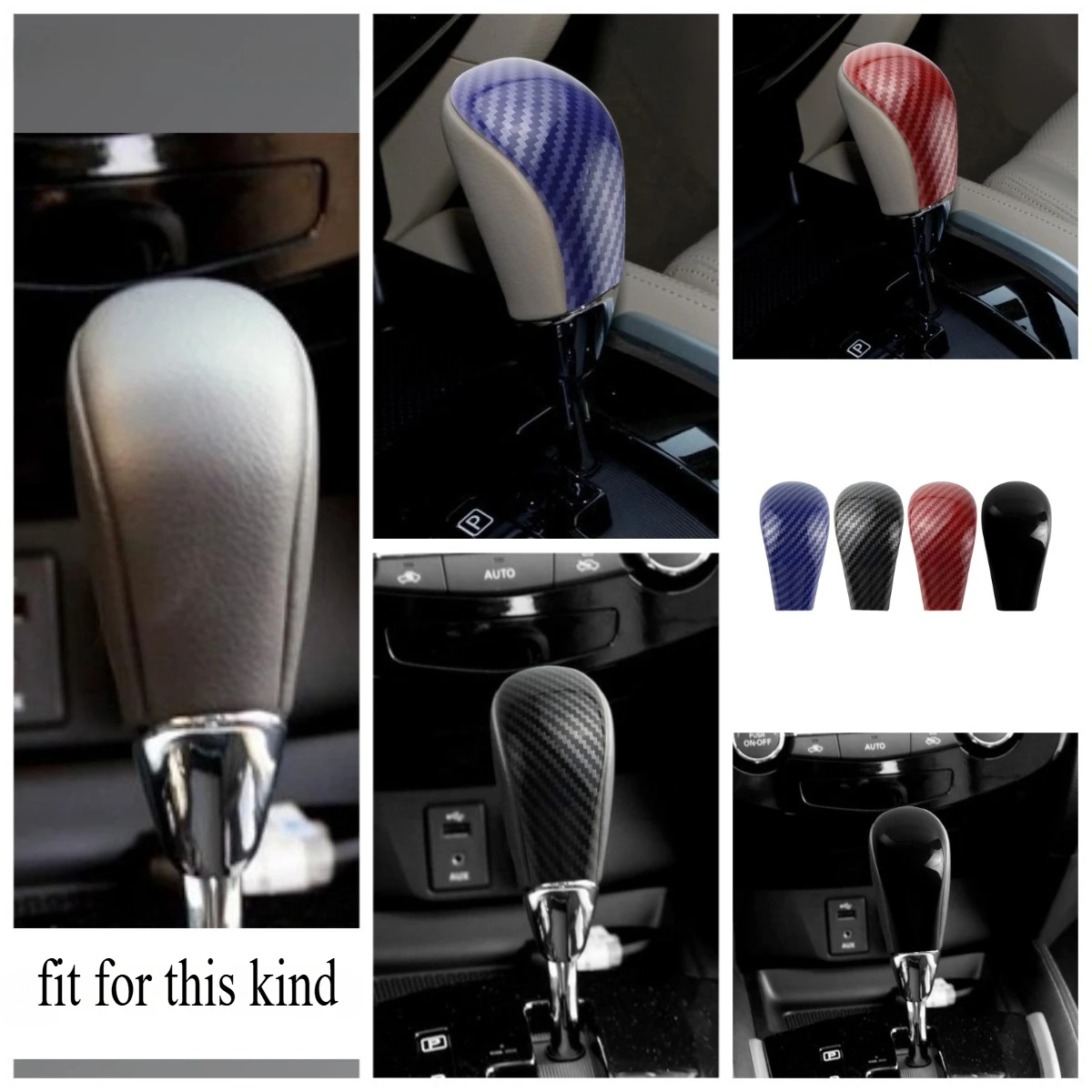 For Nissan X-trail XTrail T32 Rogue 2014-2020 AT Car Interior Gear Head Shift Knob Protection Cover Trim Sticker Accessories