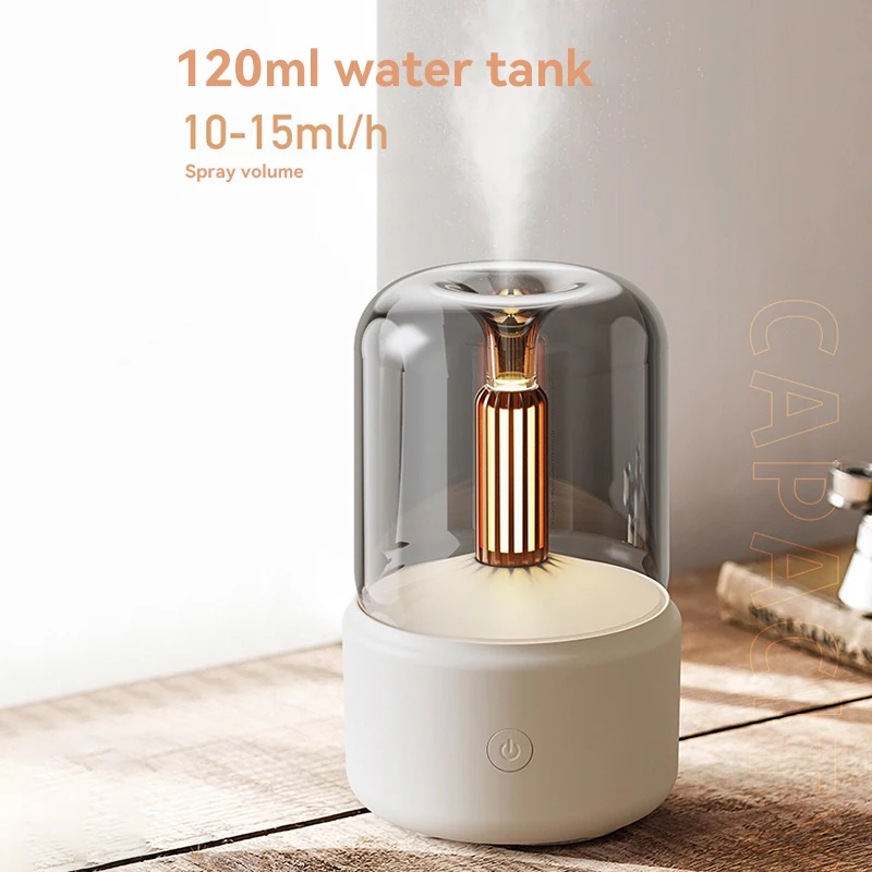 Mini Aroma Diffuser Home Portable USB Plug Air Humidifier Essential Oil Night Light Candlelight Sprayer for Gift Bedroom